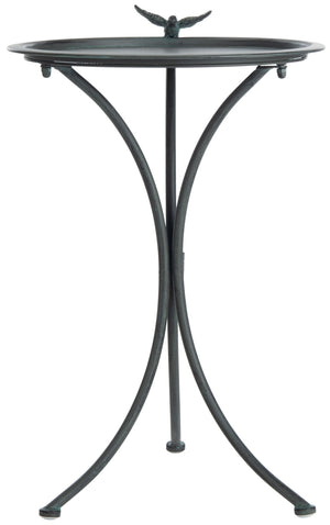 Safavieh KENSI Elegant Bird Bath with Curved Iron Design - Timeless Garden Accent for Outdoor Spaces Antique Grey / - PAT5025B