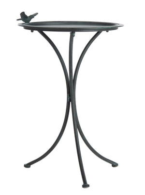 Safavieh KENSI Elegant Bird Bath with Curved Iron Design - Timeless Garden Accent for Outdoor Spaces Antique Grey / - PAT5025B