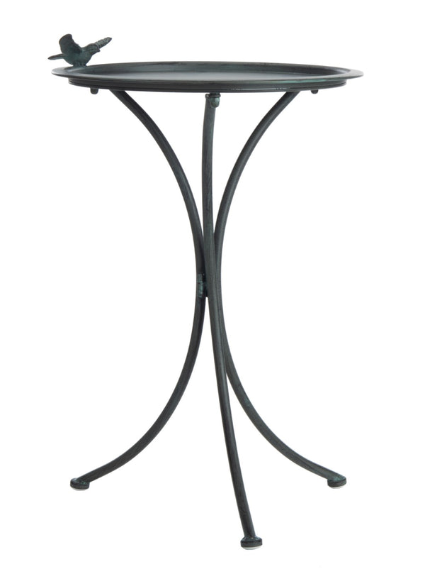 Safavieh KENSI Elegant Bird Bath with Curved Iron Design - Timeless Garden Accent for Outdoor Spaces Antique Grey / - PAT5025B