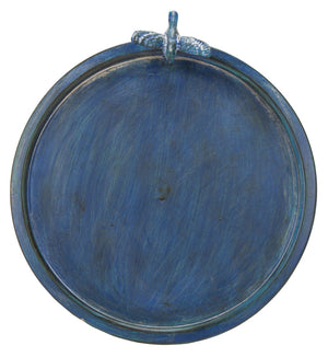 Safavieh KENSI Elegant Bird Bath with Curved Iron Design - Timeless Garden Accent for Outdoor Spaces Mossy Blue / - PAT5025C