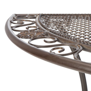 Safavieh GENSON Victorian-Inspired Half-Moon Console Table - Elegant Iron Design for Outdoor Spaces & Storage Unearthed Rust / - PAT5027B