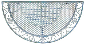 Safavieh GENSON Victorian-Inspired Half-Moon Console Table - Elegant Iron Design for Outdoor Spaces & Storage Mossy Blue / - PAT5027C