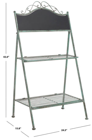 Safavieh Natum Plant Stand XII23 Antique Green Iron PAT5029D