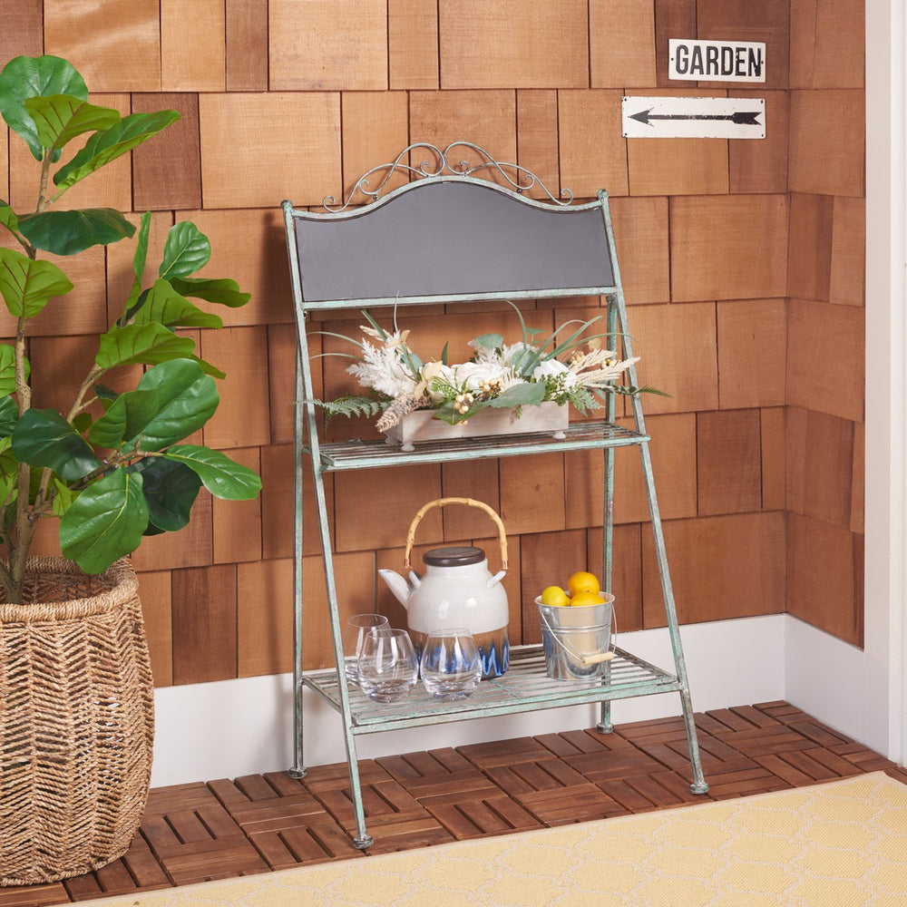 Safavieh Natum Plant Stand XII23 Antique Green Iron PAT5029D