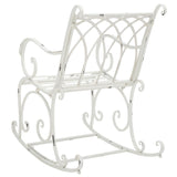 Safavieh Medrano Rocking Chair XII23 Antique White Iron PAT5030A