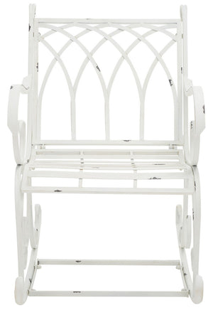 Safavieh Medrano Rocking Chair XII23 Antique White Iron PAT5030A