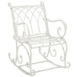 Safavieh Medrano Rocking Chair XII23 Antique White Iron PAT5030A