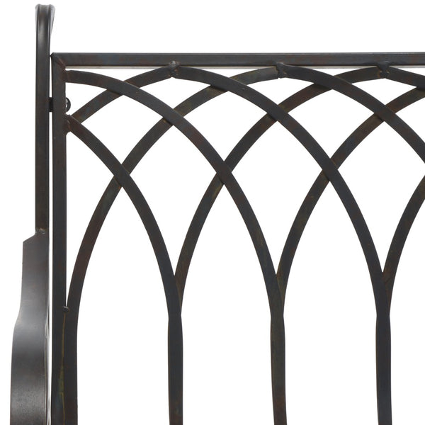 Safavieh MEDRANO Rocking Chair - Elegant Outdoor Seating with Classic Charm and Durable Iron Construction Black Rust / - PAT5030E
