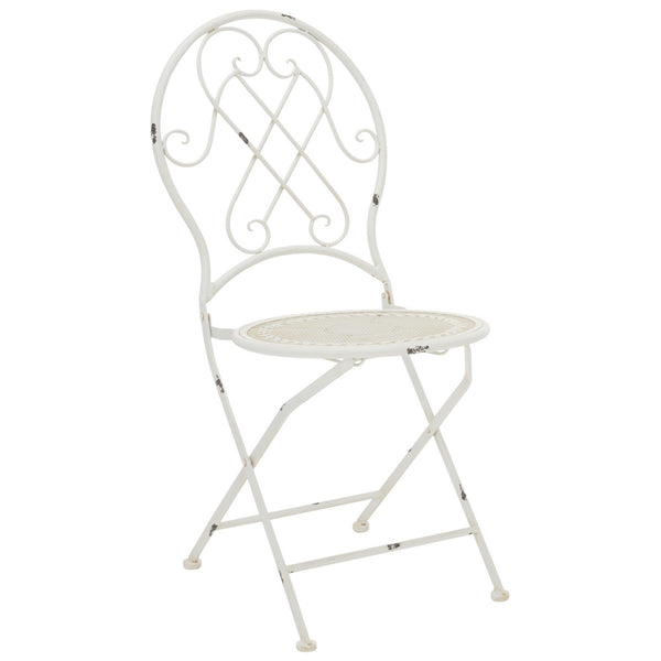 Safavieh Adriel 3 Piece Bistro Set XII23 Antique White Iron PAT5031A