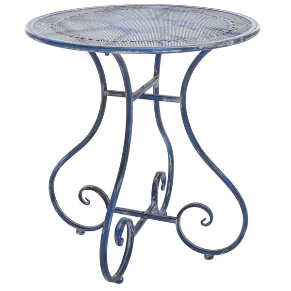 Safavieh Adriel 3 Piece Bistro Set XII23 Mossy Blue Iron PAT5031C