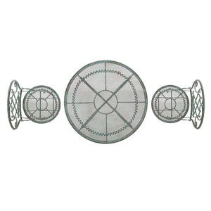 Safavieh Adriel 3 Piece Bistro Set XII23 Antique Green Iron PAT5031D