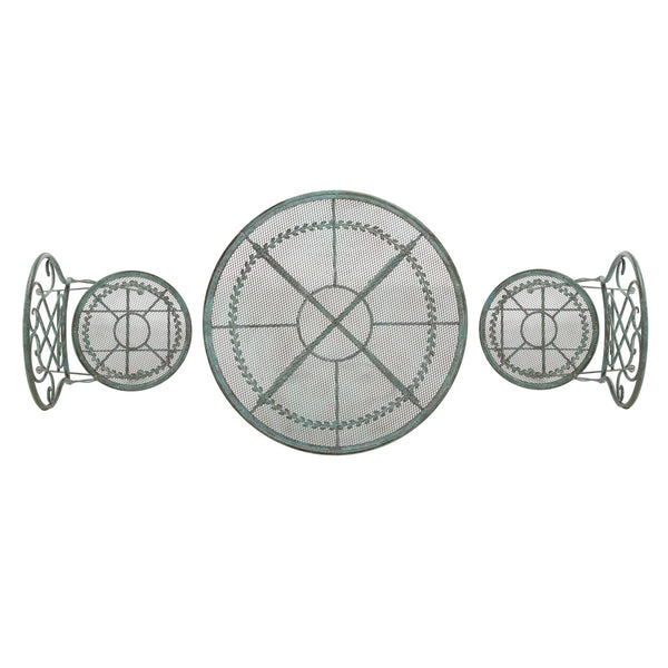 Safavieh Adriel 3 Piece Bistro Set XII23 Antique Green Iron PAT5031D