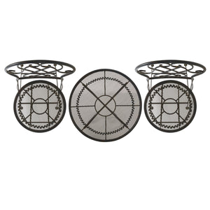 Safavieh Adriel 3 Piece Bistro Set XII23 Anitique Black Iron PAT5031E