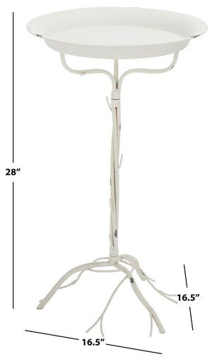 Safavieh Nigel Bird Bath XII23 Antique White Iron PAT5032A