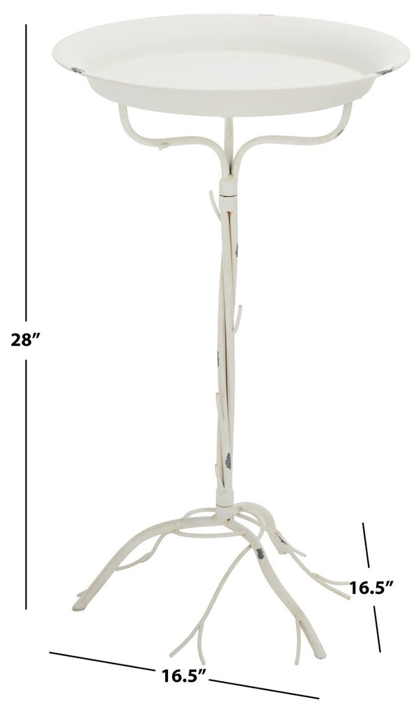 Safavieh Nigel Bird Bath XII23 Antique White Iron PAT5032A