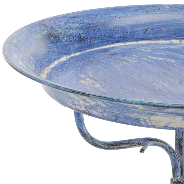 Safavieh Nigel Bird Bath XII23 Mossy Blue Iron PAT5032C