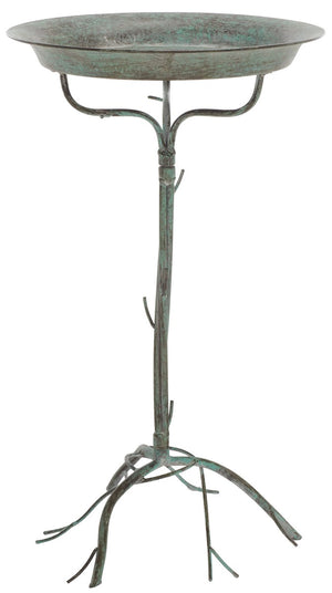 Safavieh Nigel Bird Bath XII23 Antique Green Iron PAT5032D