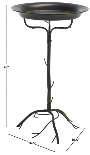 Safavieh Nigel Bird Bath XII23 Anitique Black Iron PAT5032E