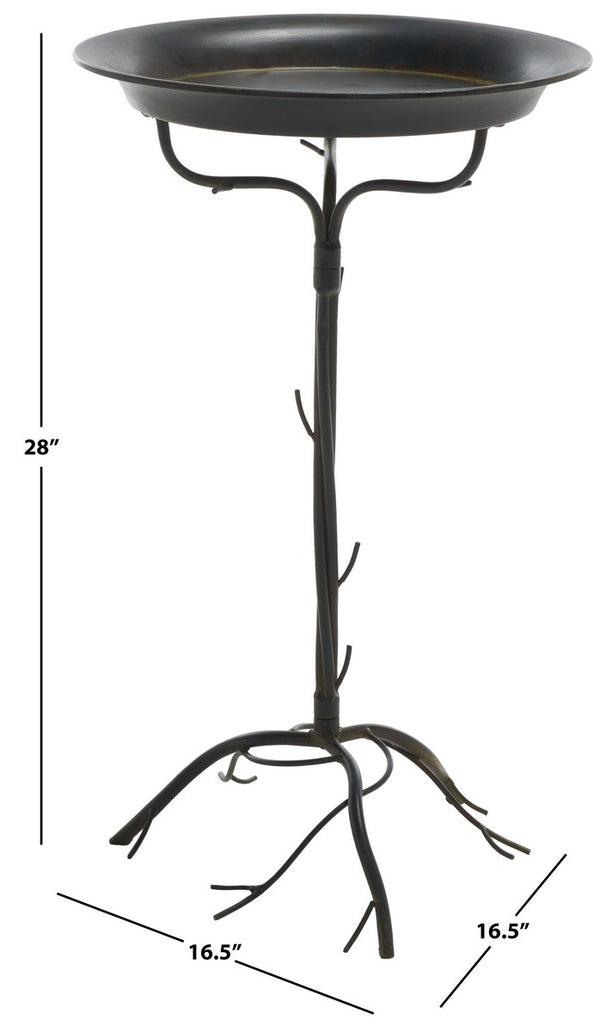 Safavieh Nigel Bird Bath XII23 Anitique Black Iron PAT5032E