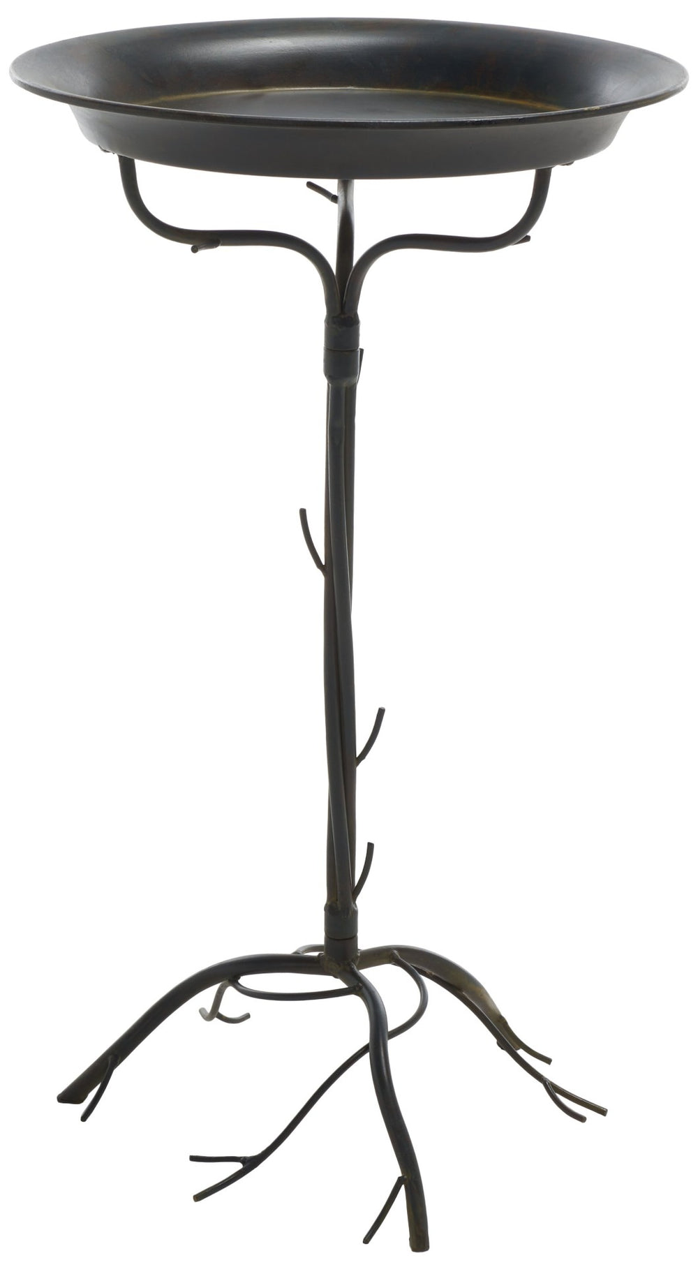 Safavieh NIGEL Bird Bath - Elegant Iron Sculpture for Gardens, Attract Birds and Enhance Outdoor Spaces Black Rust / - PAT5032E