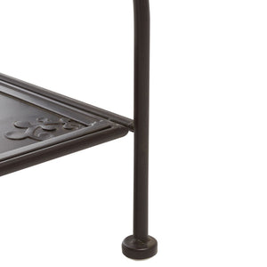 Safavieh TYRIQUE 4-Tier Shelf Unit - Elegant Iron Display for Outdoor Spaces with Vintage Charm and Durability Rustic Brown PAT5033B