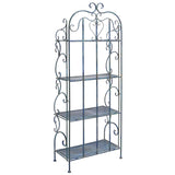 Safavieh Tyrique 4 Tier Shelf Unit XII23 Mossy Blue Iron PAT5033C