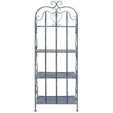 Safavieh Tyrique 4 Tier Shelf Unit XII23 Mossy Blue Iron PAT5033C