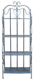 Safavieh Tyrique 4 Tier Shelf Unit XII23 Mossy Blue Iron PAT5033C