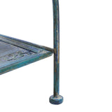 Safavieh Tyrique 4 Tier Shelf Unit XII23 Mossy Blue Iron PAT5033C