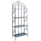 Safavieh Tyrique 4 Tier Shelf Unit XII23 Mossy Blue Iron PAT5033C