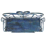 Safavieh Tyrique 4 Tier Shelf Unit XII23 Mossy Blue Iron PAT5033C