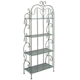 Safavieh Tyrique 4 Tier Shelf Unit XII23 Antique Green Iron PAT5033D