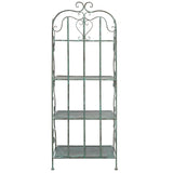 Safavieh Tyrique 4 Tier Shelf Unit XII23 Antique Green Iron PAT5033D