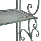 Safavieh Tyrique 4 Tier Shelf Unit XII23 Antique Green Iron PAT5033D