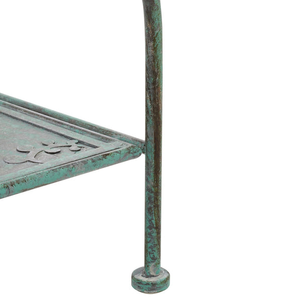 Safavieh Tyrique 4 Tier Shelf Unit XII23 Antique Green Iron PAT5033D