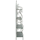 Safavieh Tyrique 4 Tier Shelf Unit XII23 Antique Green Iron PAT5033D