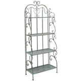 Safavieh Tyrique 4 Tier Shelf Unit XII23 Antique Green Iron PAT5033D