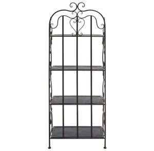 Safavieh Tyrique 4 Tier Shelf Unit XII23 Anitique Black Iron PAT5033E