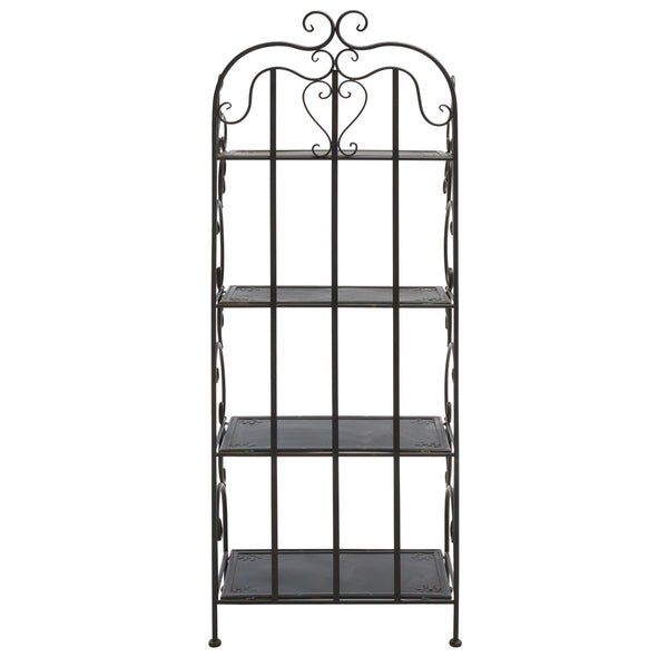 Safavieh Tyrique 4 Tier Shelf Unit XII23 Anitique Black Iron PAT5033E