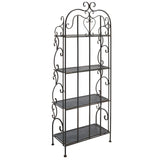 Safavieh Tyrique 4 Tier Shelf Unit XII23 Anitique Black Iron PAT5033E