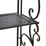 Safavieh Tyrique 4 Tier Shelf Unit XII23 Anitique Black Iron PAT5033E