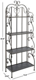 Safavieh Tyrique 4 Tier Shelf Unit XII23 Anitique Black Iron PAT5033E