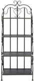 Safavieh Tyrique 4 Tier Shelf Unit XII23 Anitique Black Iron PAT5033E