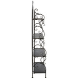 Safavieh Tyrique 4 Tier Shelf Unit XII23 Anitique Black Iron PAT5033E