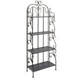 Safavieh Tyrique 4 Tier Shelf Unit XII23 Anitique Black Iron PAT5033E