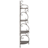 Safavieh Turuca 4 Tier Corner Shelf Unit XII23 Rustic Brown Iron PAT5034B