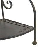 Safavieh Turuca 4 Tier Corner Shelf Unit XII23 Anitique Black Iron PAT5034E