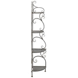 Safavieh Turuca 4 Tier Corner Shelf Unit XII23 Anitique Black Iron PAT5034E