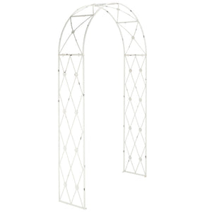 Safavieh ATTICUS Archway - Elegant Iron Garden Entrance with Classic Latticework for Climbing Plants & Vines Antique White PAT5035A