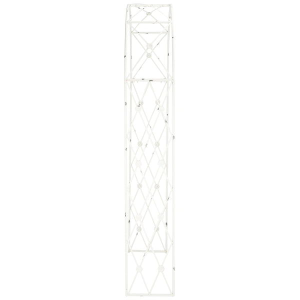 Safavieh ATTICUS Archway - Elegant Iron Garden Entrance with Classic Latticework for Climbing Plants & Vines Antique White PAT5035A
